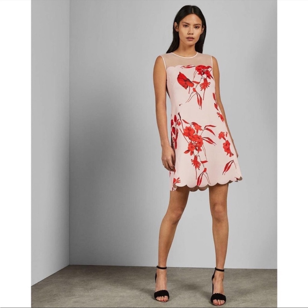 COPY - Ted Baker Jaazmin Fantasia Scallop Mini Dress